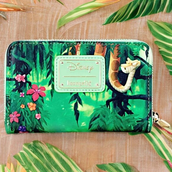 Loungefly Disney Jungle Book Zip Around Wallet Mowgli Baloo Card Purse Kaa NWT - Picture 5 of 8